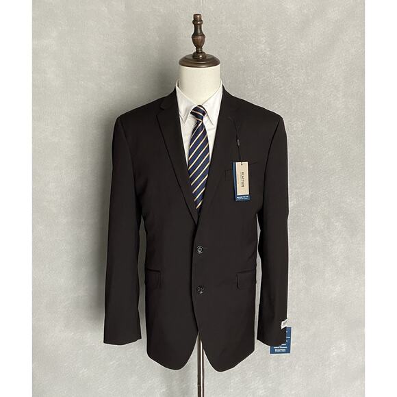 Kenneth Cole Reaction Men's 42 Long Suit Jacket Stretch Cork Navy/Red NEW